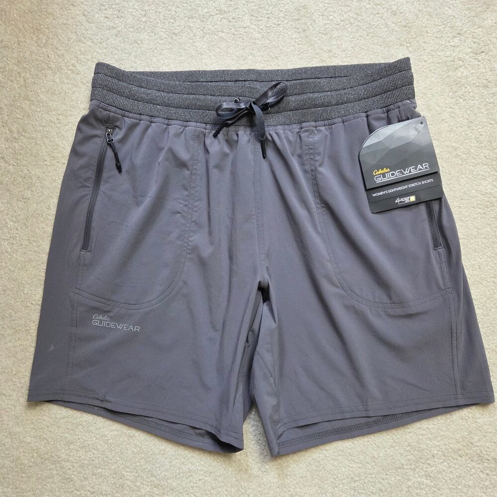 NWT Women's L Cabela's Guidewear Performance Shorts Gray